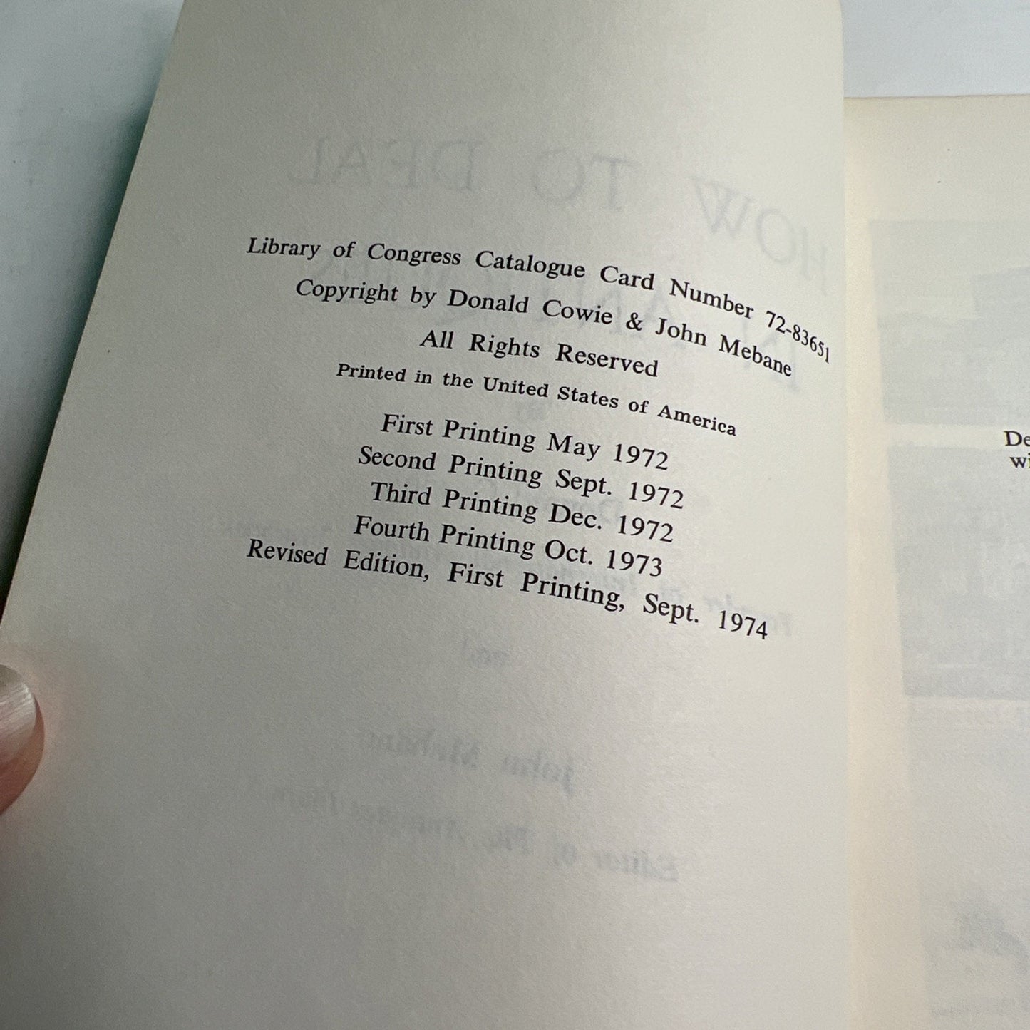 HOW TO DEAL IN ANTIQUES Revised Edition John MEBANE & Donald COWIE 1974 PB