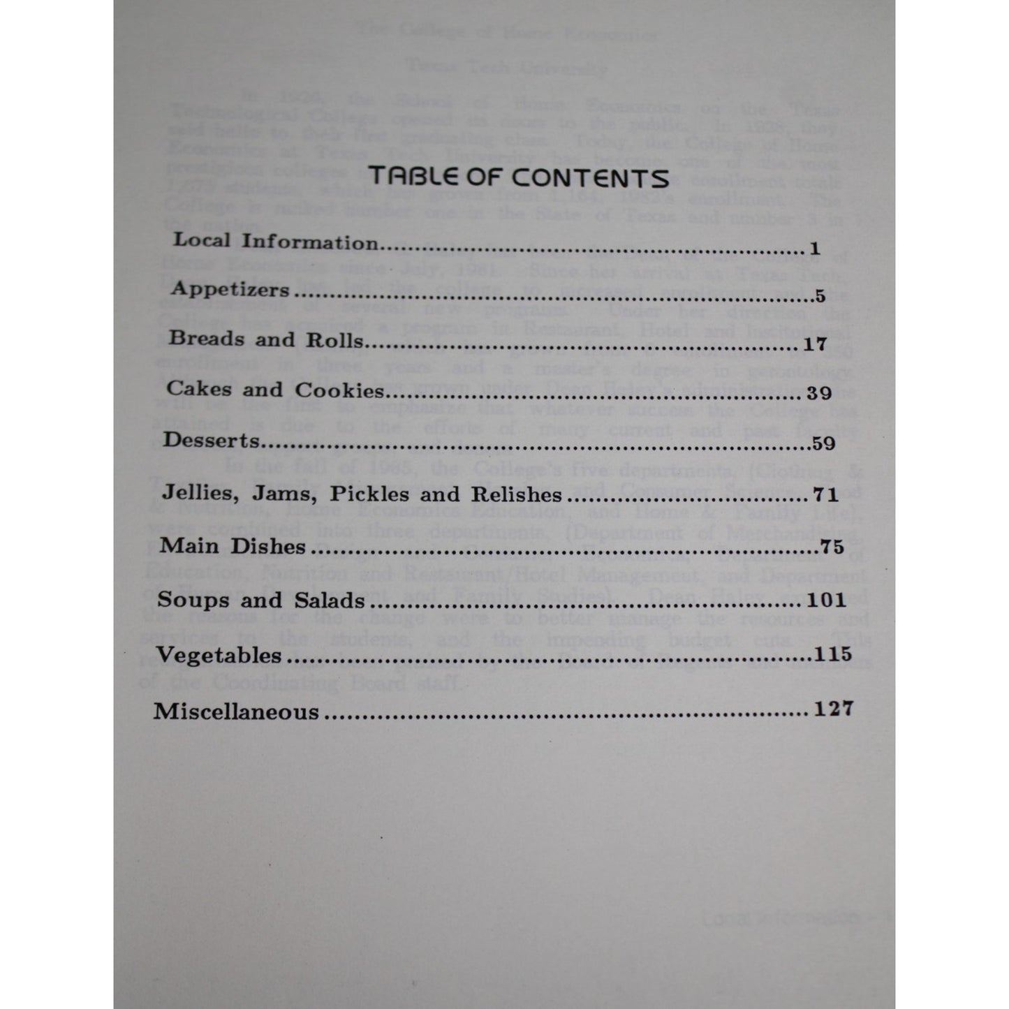 Vintage 1986 Etechette Tech Cookbook Texas Tech University Home Economics Phi U