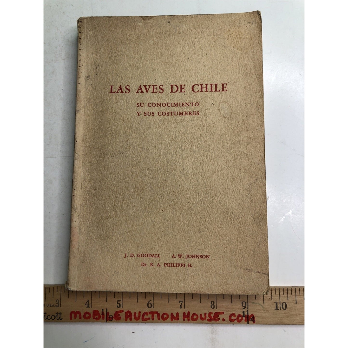 1946 PB Las Aves De Chile (Birds Of Chile) Illus. by Goodall Johnson Philippi