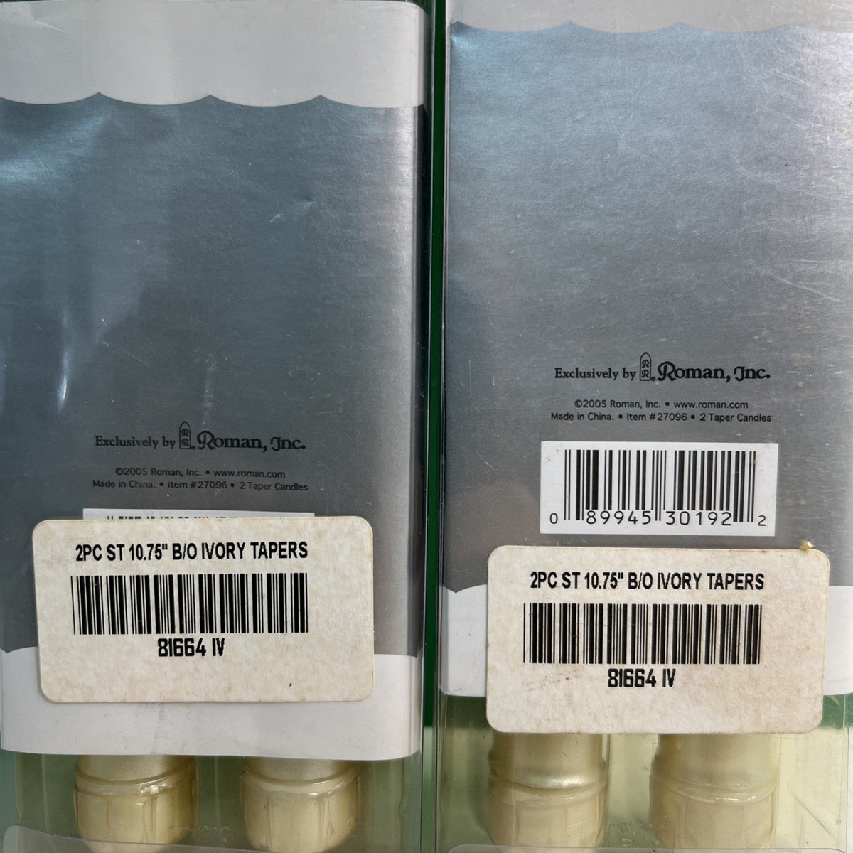 10” Battery Operated Taper Wax Candles x 4 by Roman, Inc. Requires AAA Batteries
