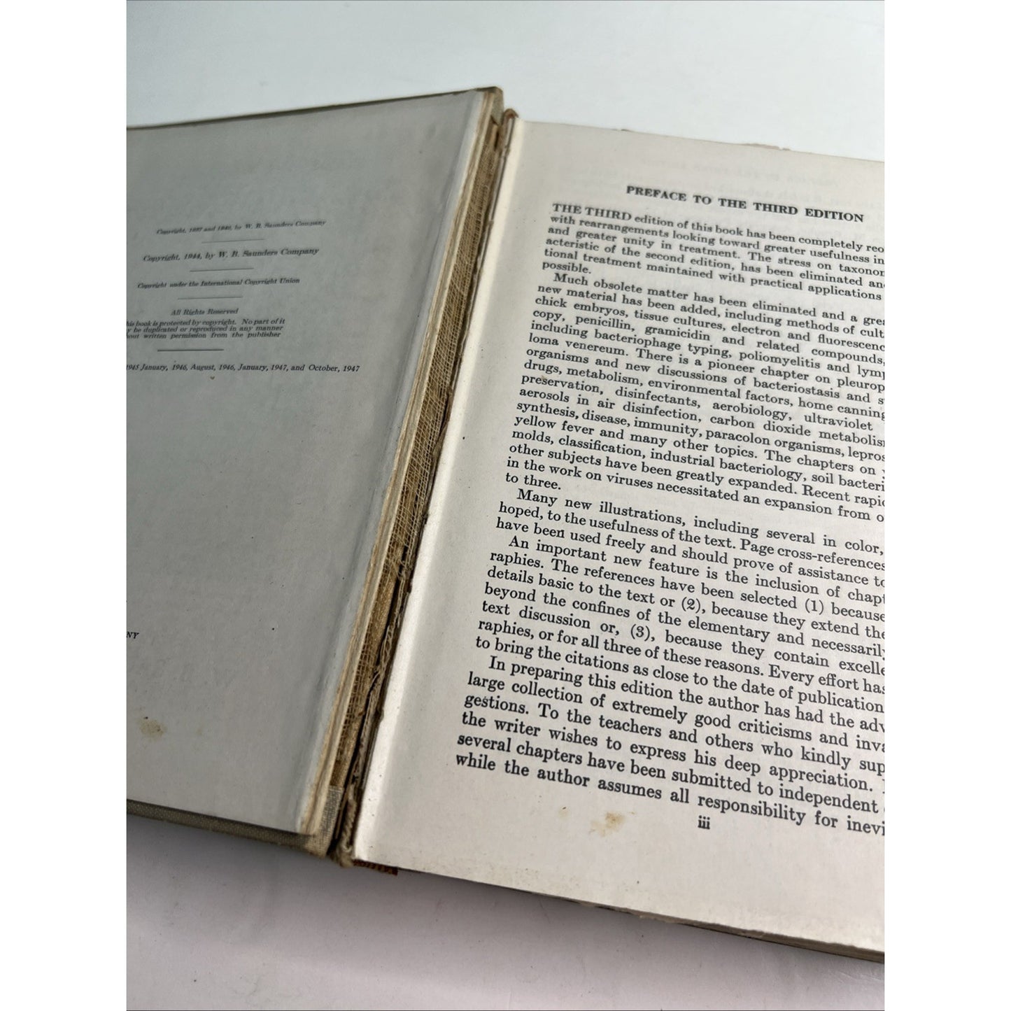 1947 Fundamentals Of Bacteriology Third Edition Martin Frobisher Hardcover