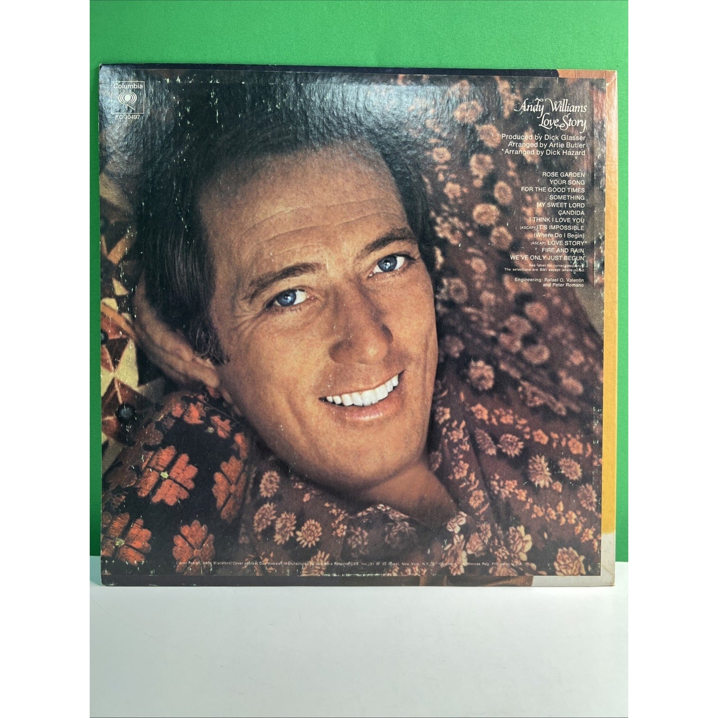Lot 3 ANDY WILLIAMS Love Story, Raindrops Keep Fallin’, You Lay So Easy LP Album