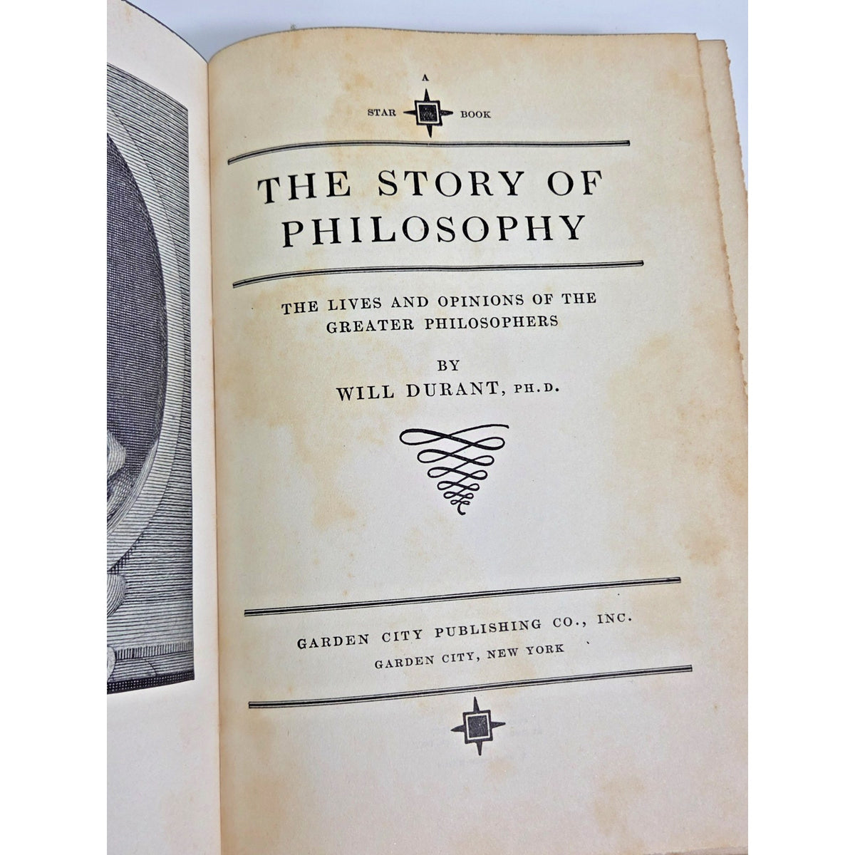 1927 Vintage "The Story of Philosophy" by Will Durant Hardcover Star Book