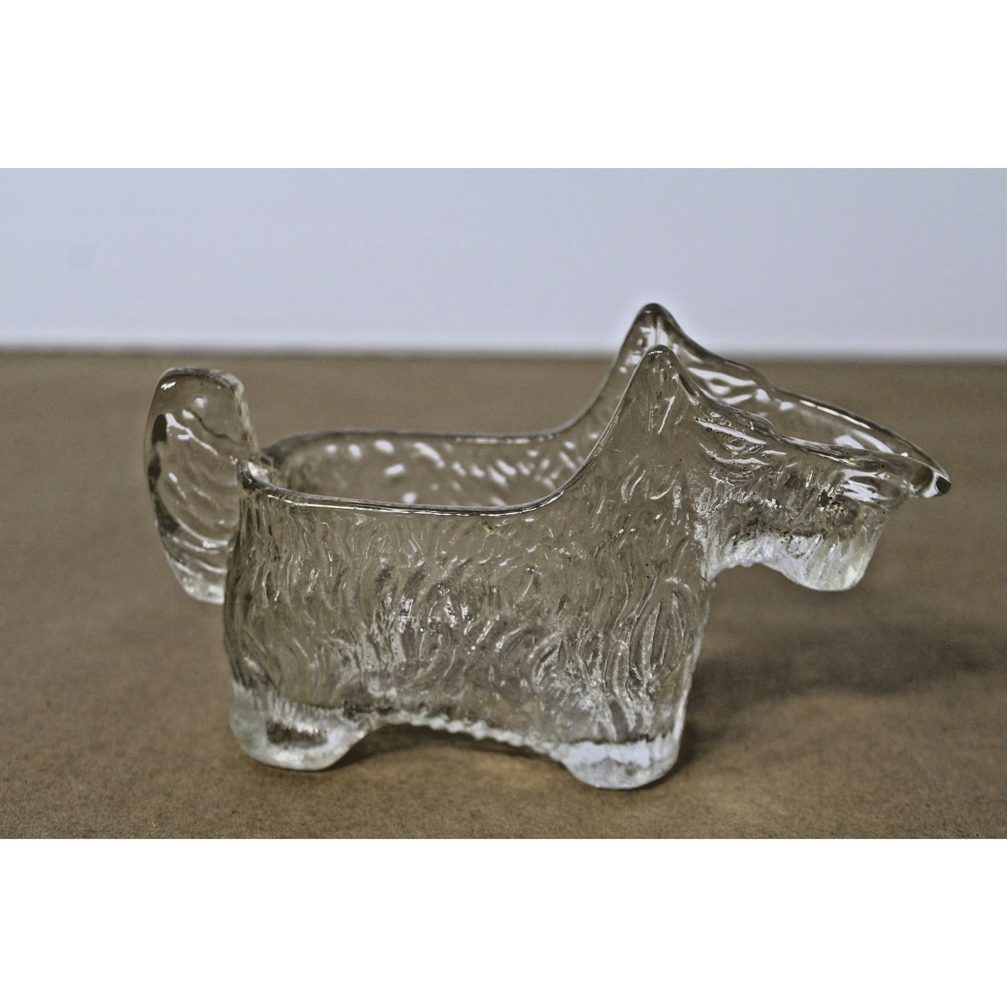 VTG Pressed Glass Scottish Terrier Creamer, 1930s Post Cereal Premium L.E. Smith