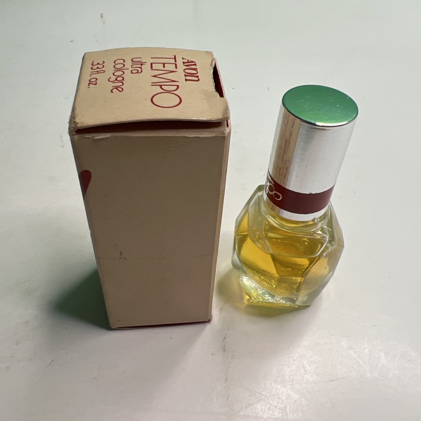 Vintage Avon "TEMPO" Ultra Cologne FULL .33 oz. NEW IN BOX NOS