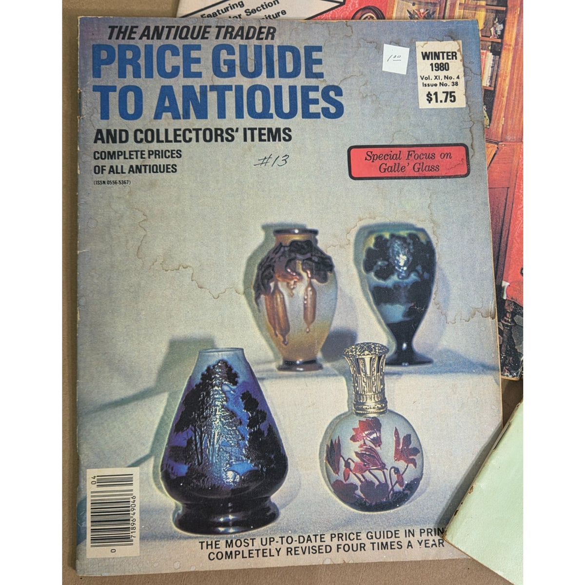 5 Vintage The Antique Trader Price Guide to Antiques Magazine Lot 1973-1980