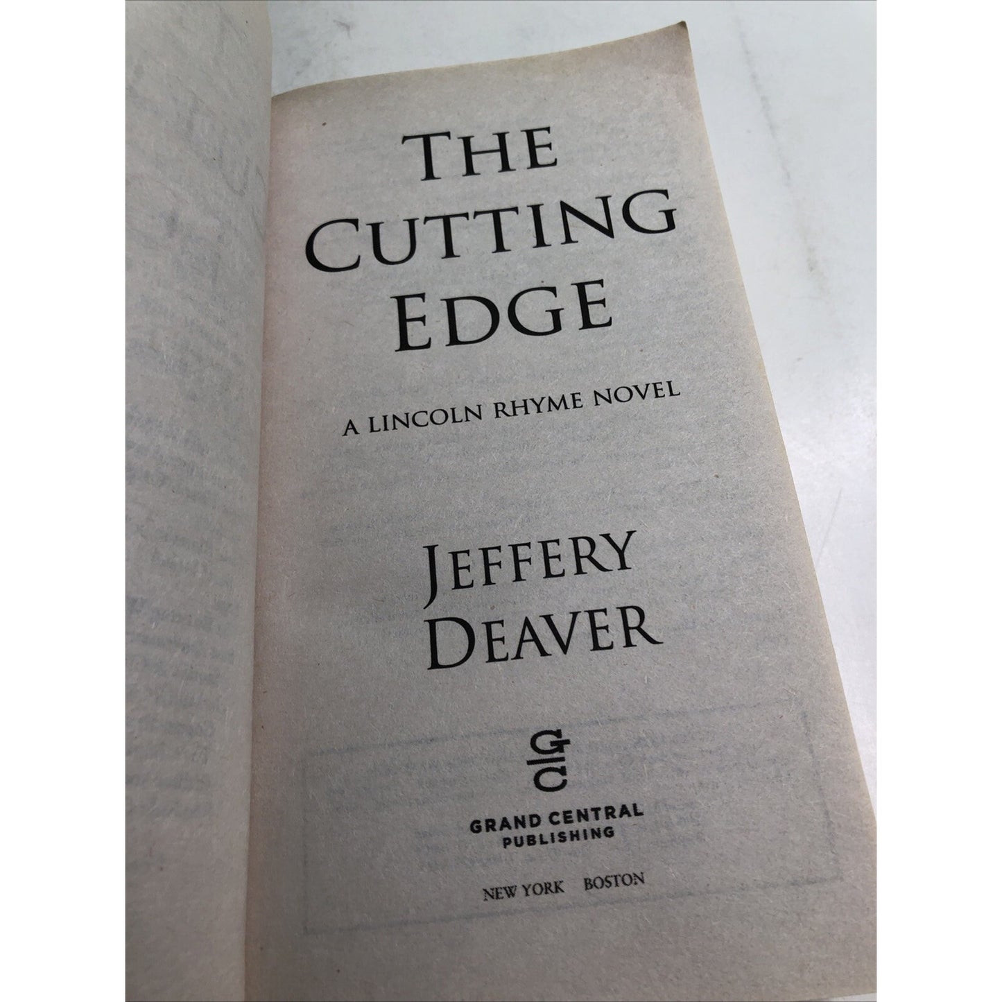 The Cutting Edge A Lincoln Rhyme Novel 14th by Jeffrey Deaver 2019 PB