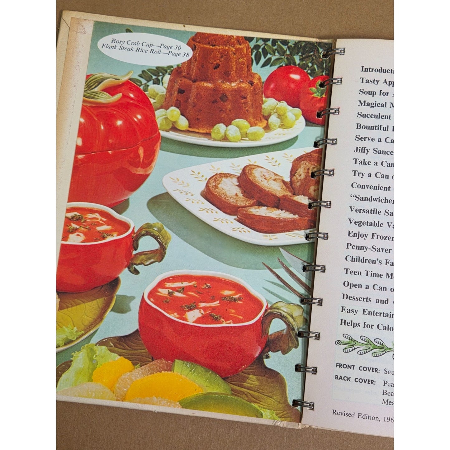 Vintage 1968 Campbell's "Easy Ways to Delicious Meals" Spiral Cookbook - MCM