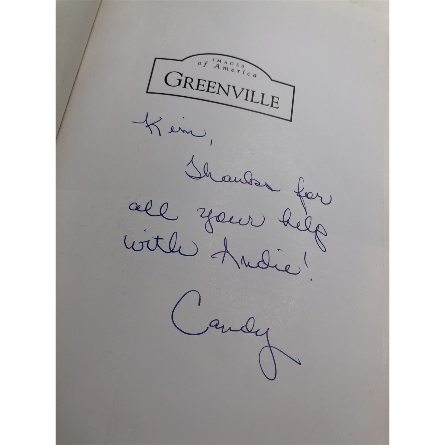 SIGNED Greenville, NC Images of America by Kammerer & Pearce 2001 PB Illustrated