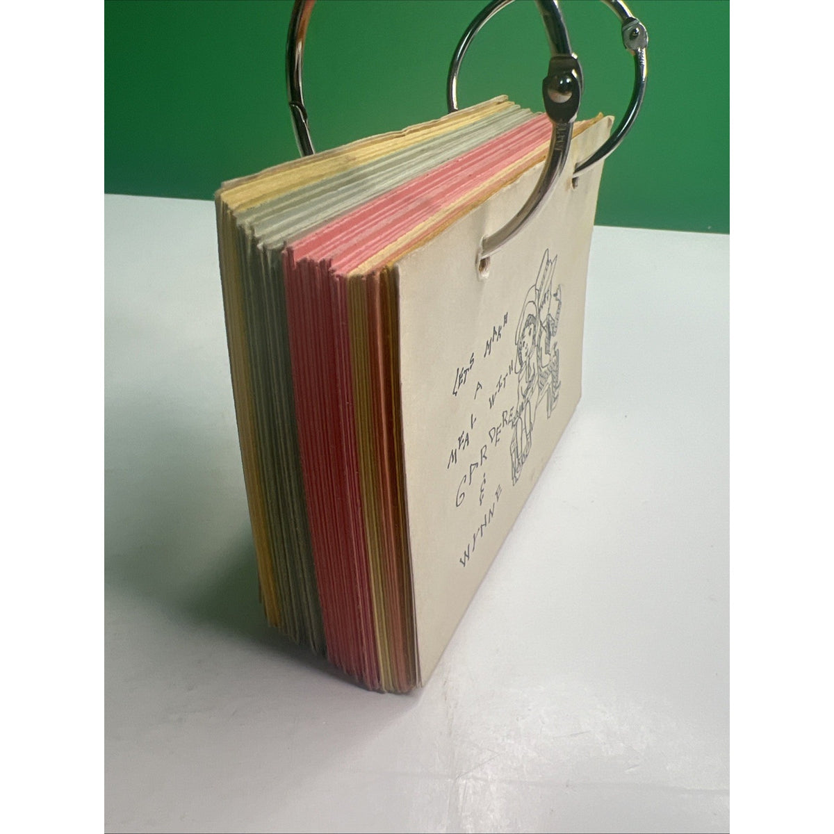 Unique Vintage Cookbook Make A Meal With Gardere & Wynne Ring Bound Illustrated