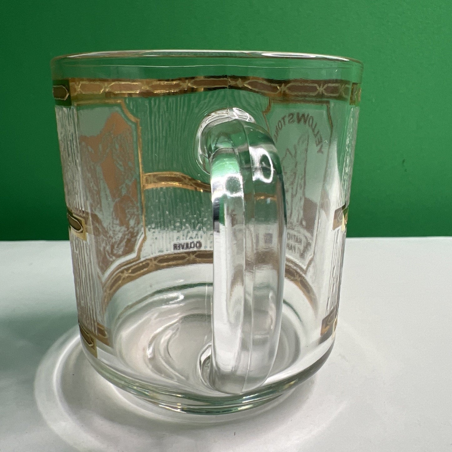 Vintage CULVER Yellowstone National Park Mug Cup Luminarc Brand Glass