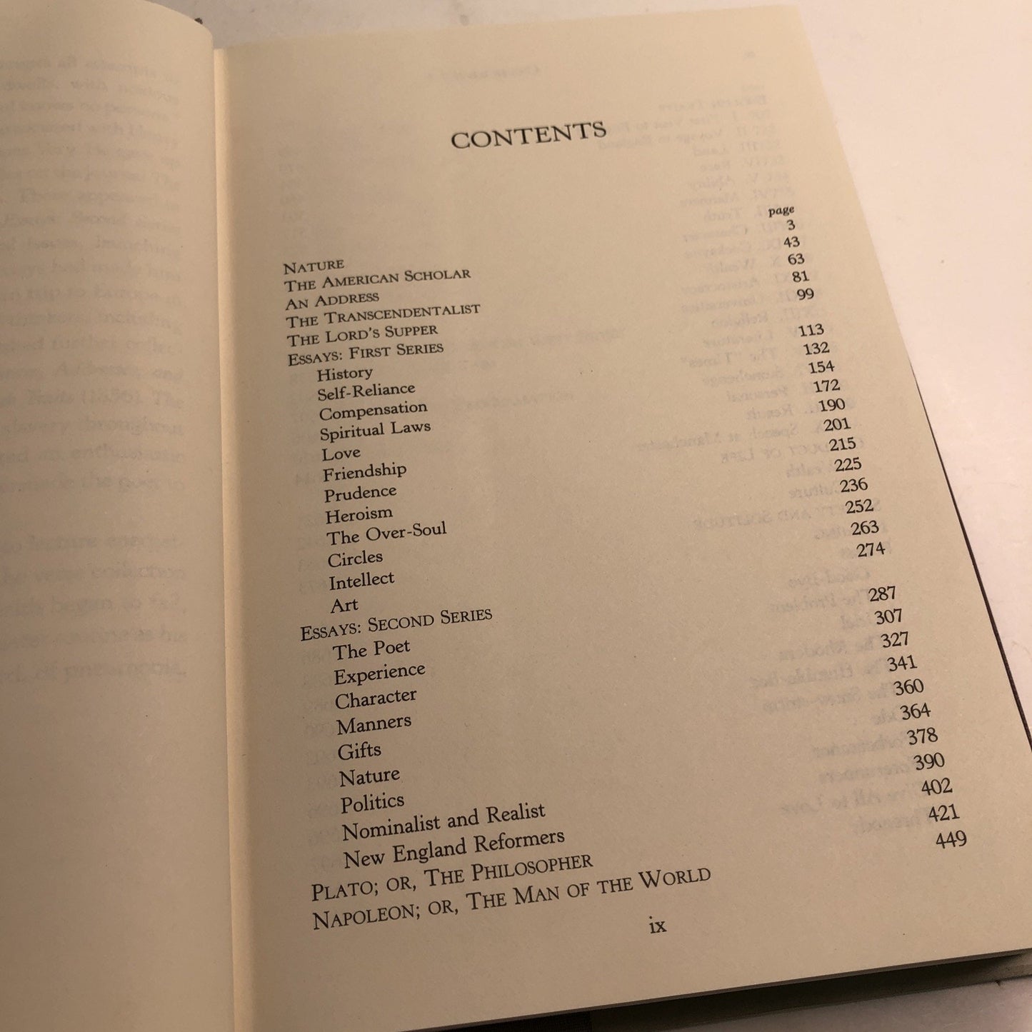 The Selected Writings of Ralph Waldo Emerson by Ralph Waldo Emerson 1992 HC DJ