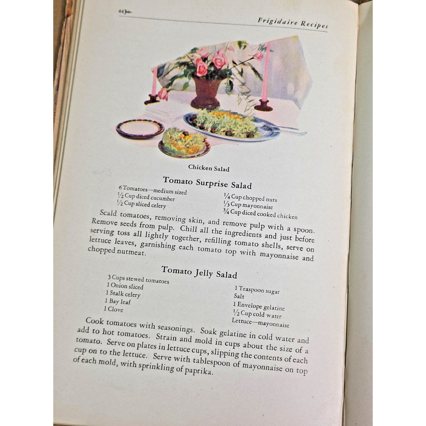 Vintage 1928 Frigidaire Recipes Cookbook - Art Deco Illustrations Ephemera