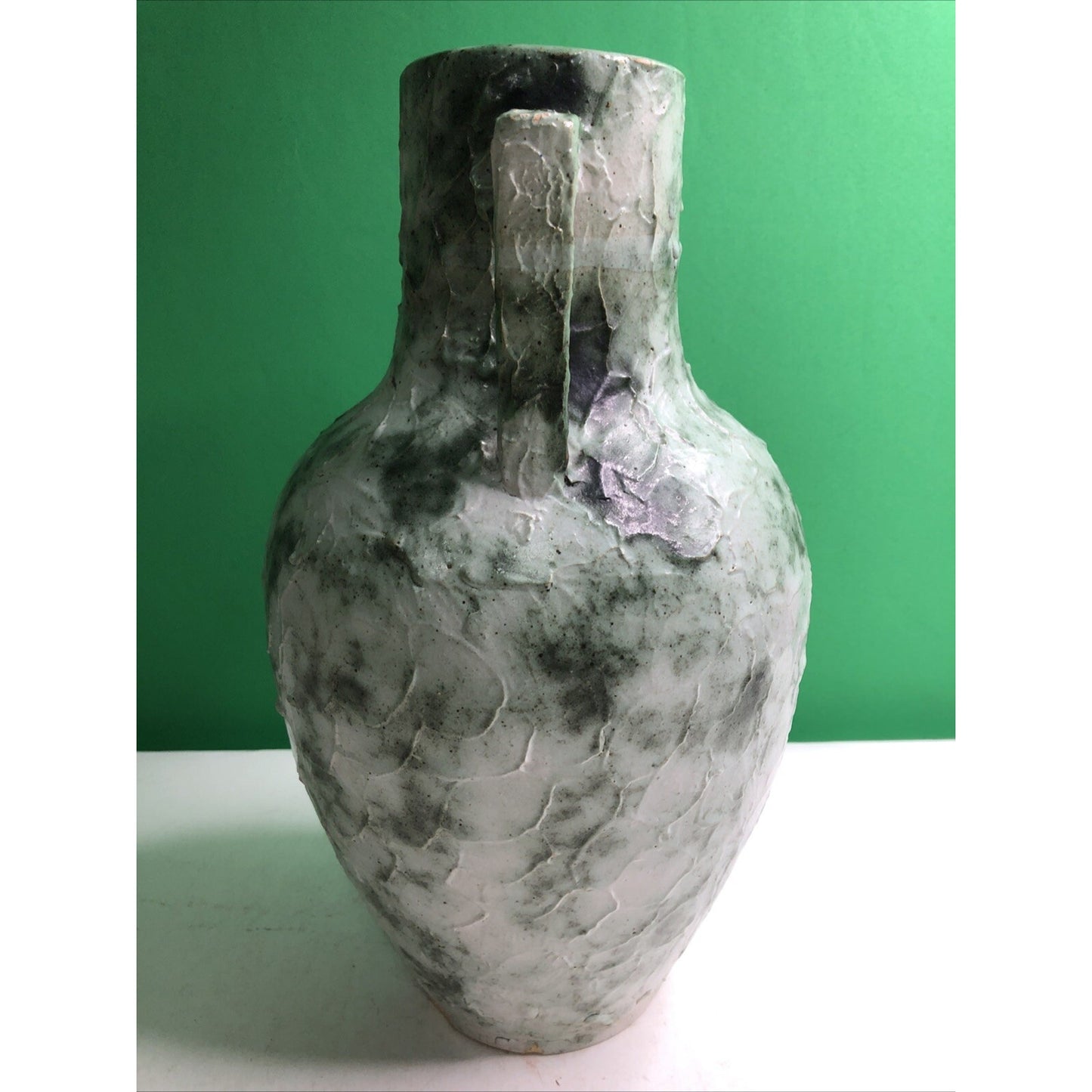Handled Vessel Houghton 1928 by Acclaimed Potter Stoin M. Stoin Signature Glaze
