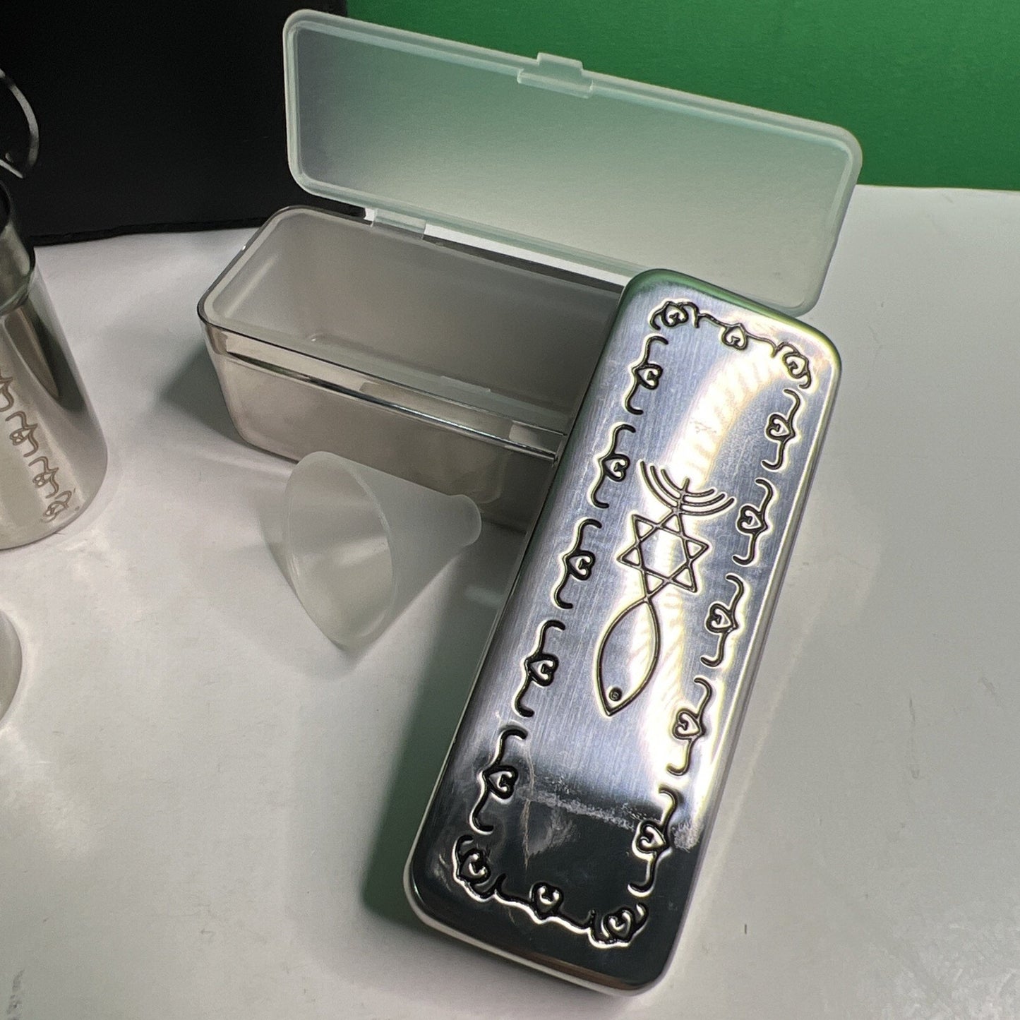 Messianic Judaism Jewish Portable COMMUNION SET WITH CASE Hebraic Roots Kit