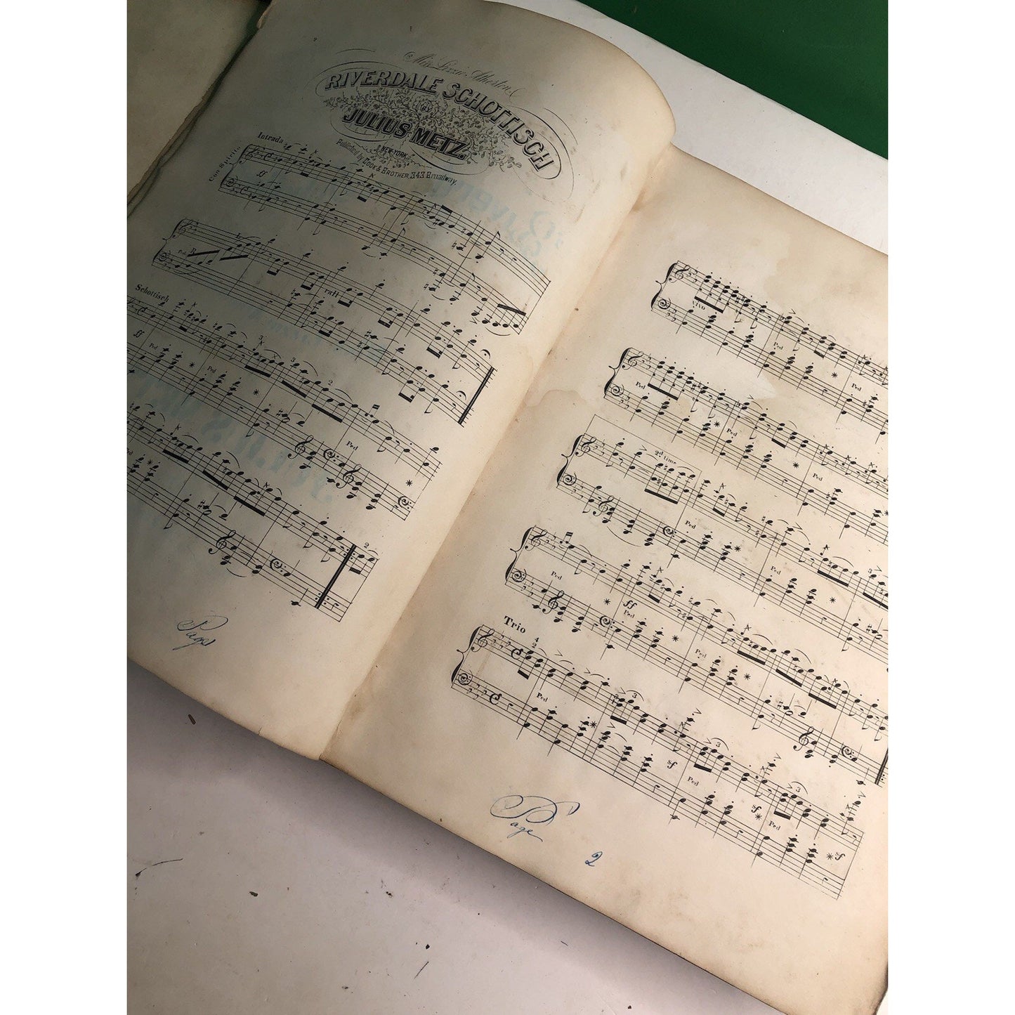 RARE Antique Bound Book of Various Sheet Music Circa Mid 1800’s Custom