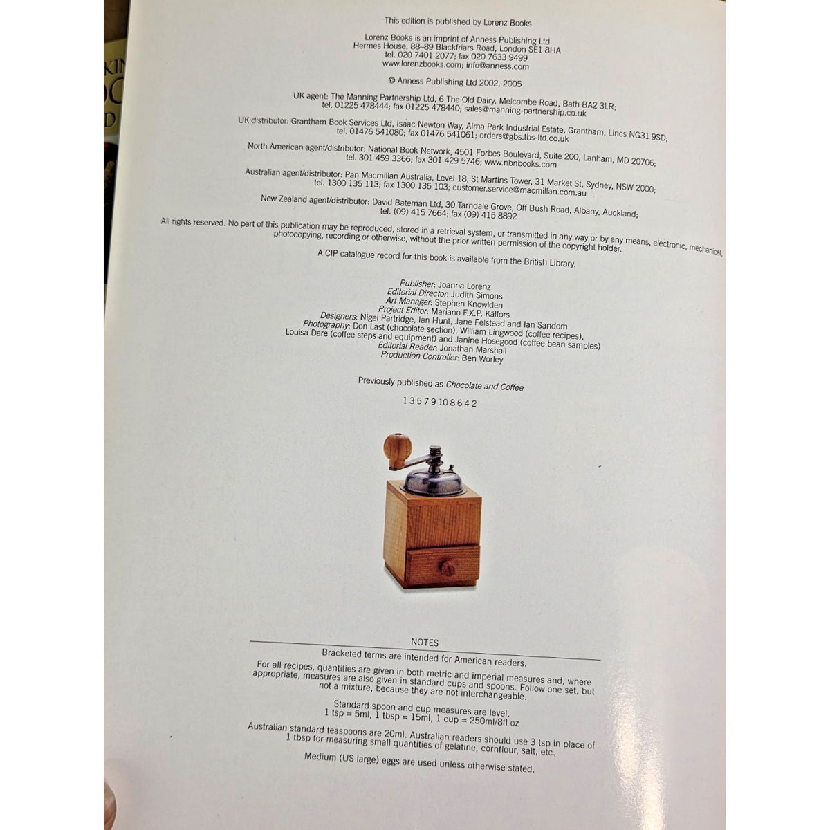 Cooking with Chocolate and Coffee Cookbook - 250+ Recipes Hardcover 2005
