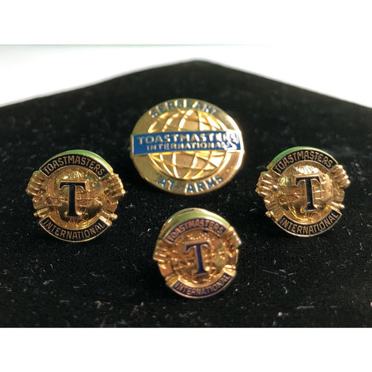 Lot 4 Toastmasters International Pins Lapel Pocket Hat Sergeant At Arms