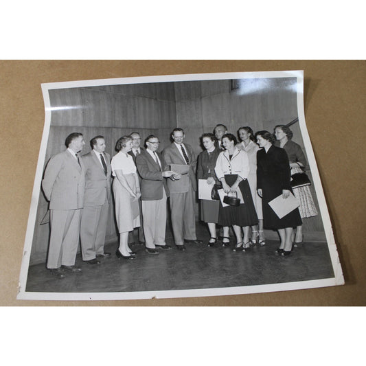 Vintage 1950s photograph, Office of Education Employees, Mobile, Alabama, 8x10
