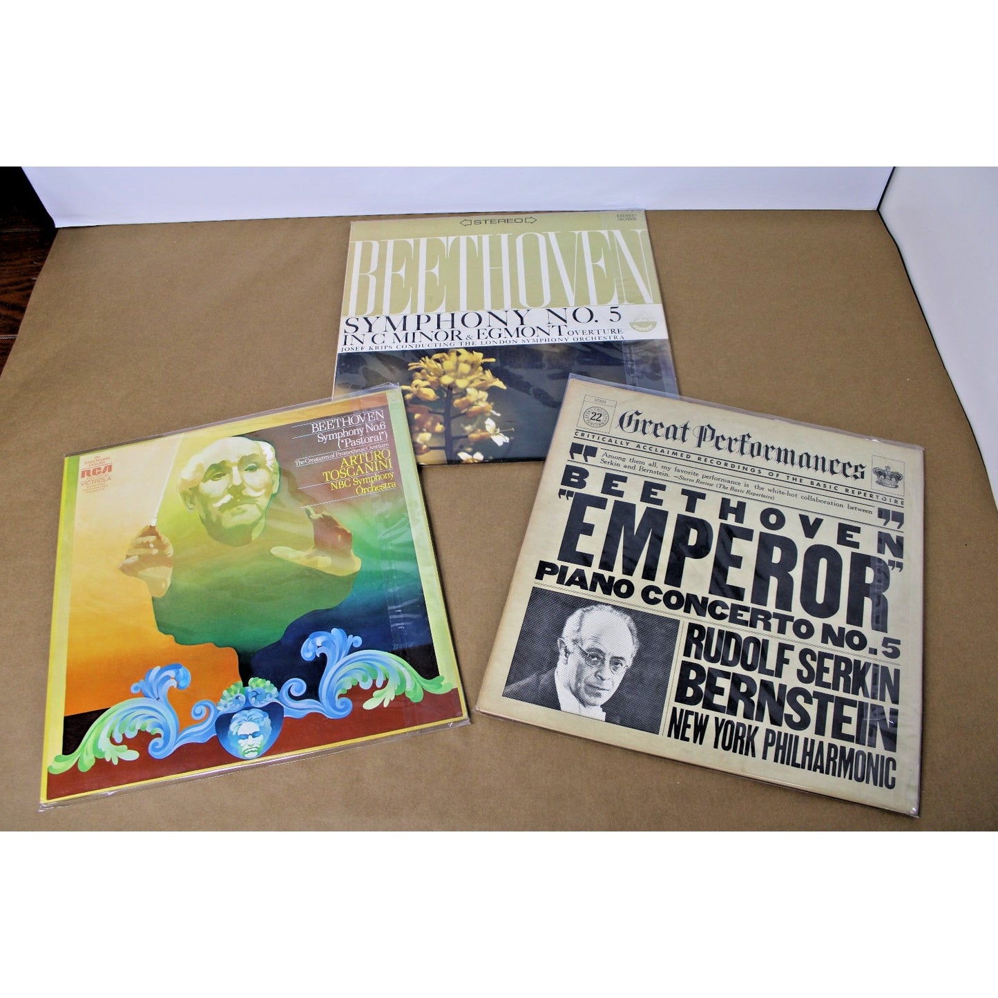 3 Albums Beethoven: Great Performances Bernstein, Serkin, Josef Krips, Toscanini