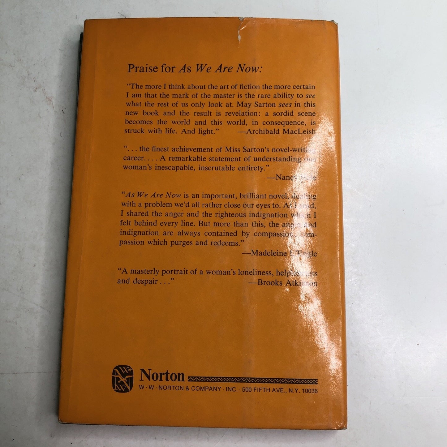 As We Are Now May Sarton Hardcover 1973 1st Edition Old Age Abuse Neglect