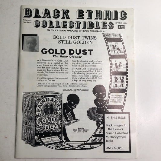 Vintage Black Ethnic Collectibles Magazine Spring 1991 Volume 4 Number 4