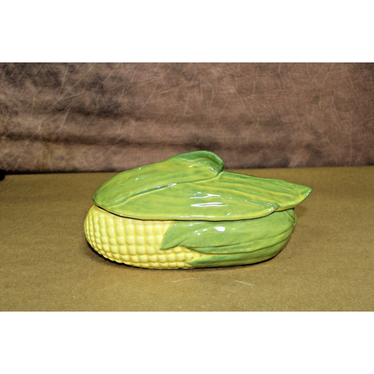 Vintage Shawnee Oven-Proof Casserole Dish, Corn King Mid Century, 11" L with Lid
