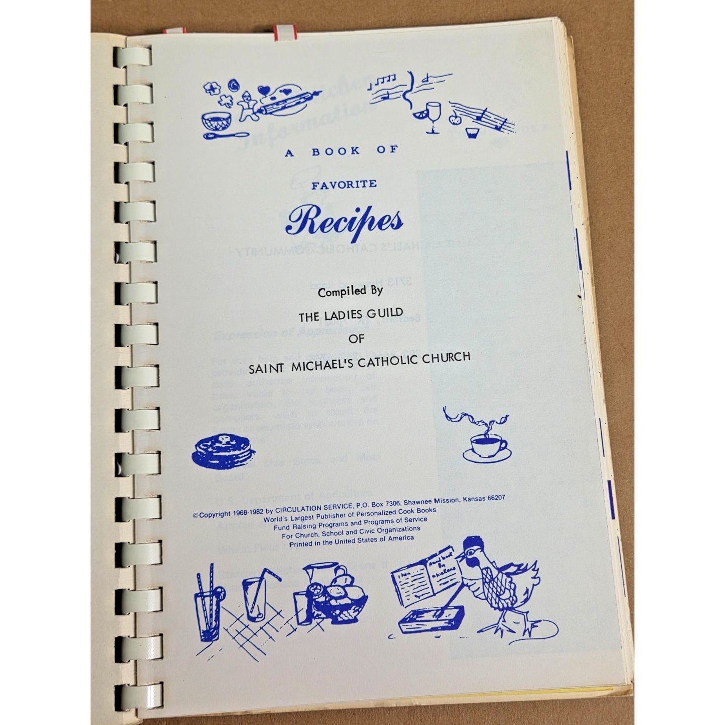 Vintage 1970s Community Cookbook St. Michael's Catholic Church - Spiral Bound