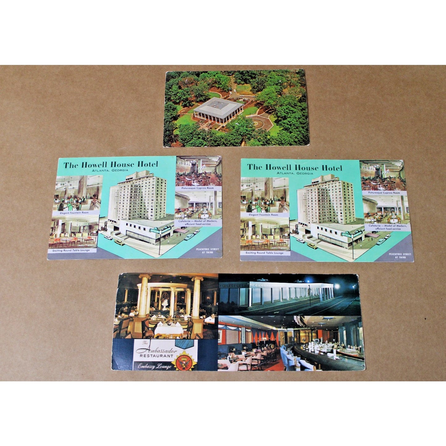 4 Vintage Mid-Century Atlanta, Georgia Travel Postcards