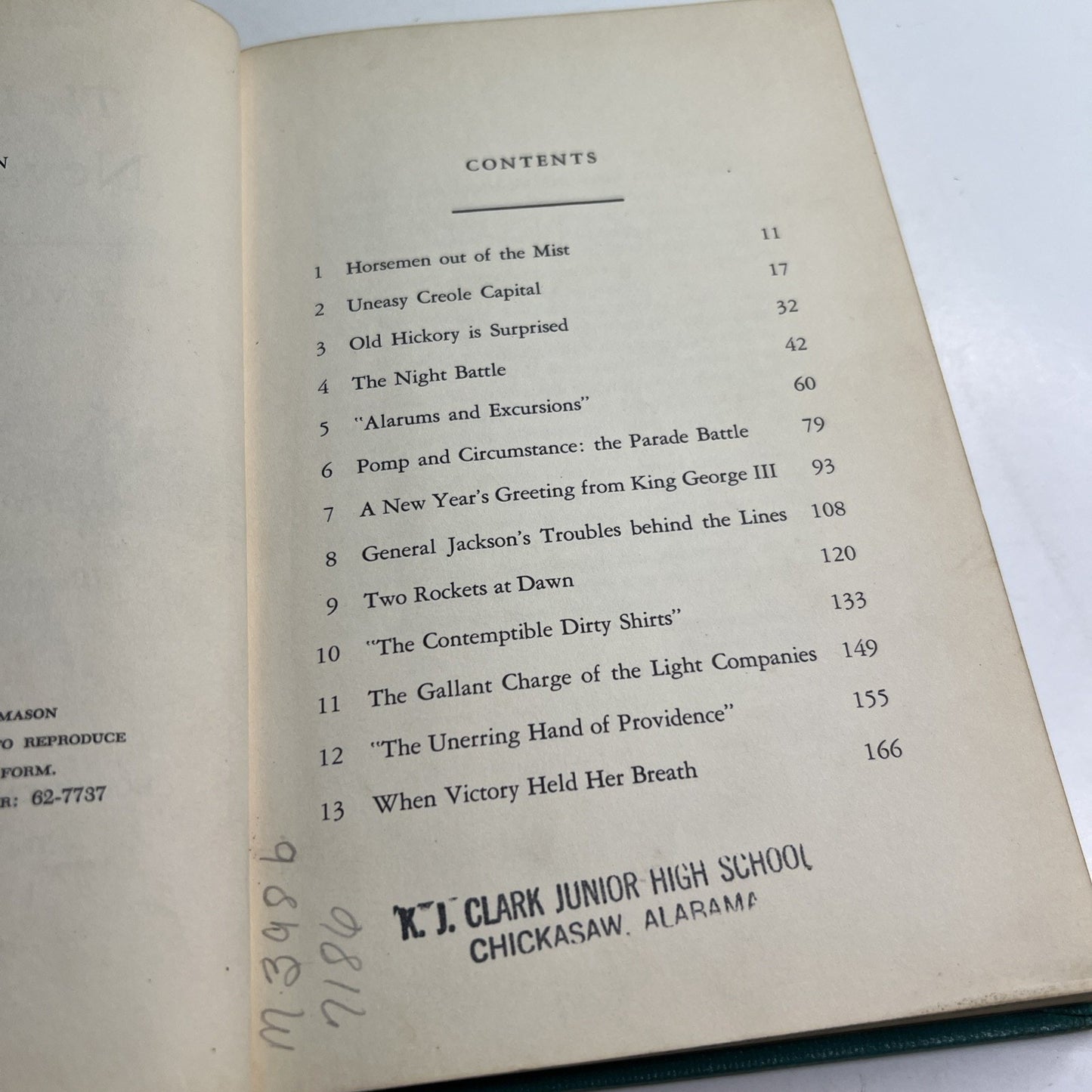 The Battles For New Orleans F. Van Wyck Mason 1962 War of 1812 Ex Library HC