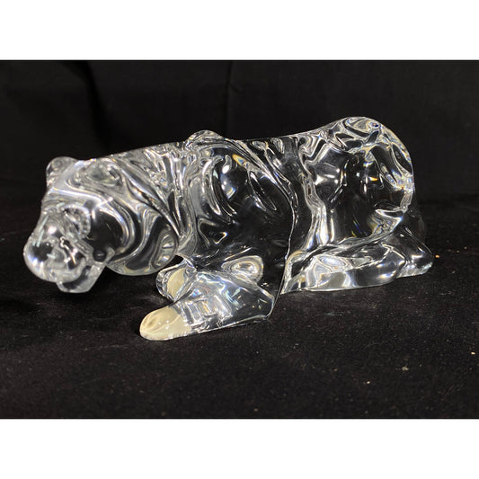 Vintage Baccarat Crystal- Stalking Panther Statue 6"L