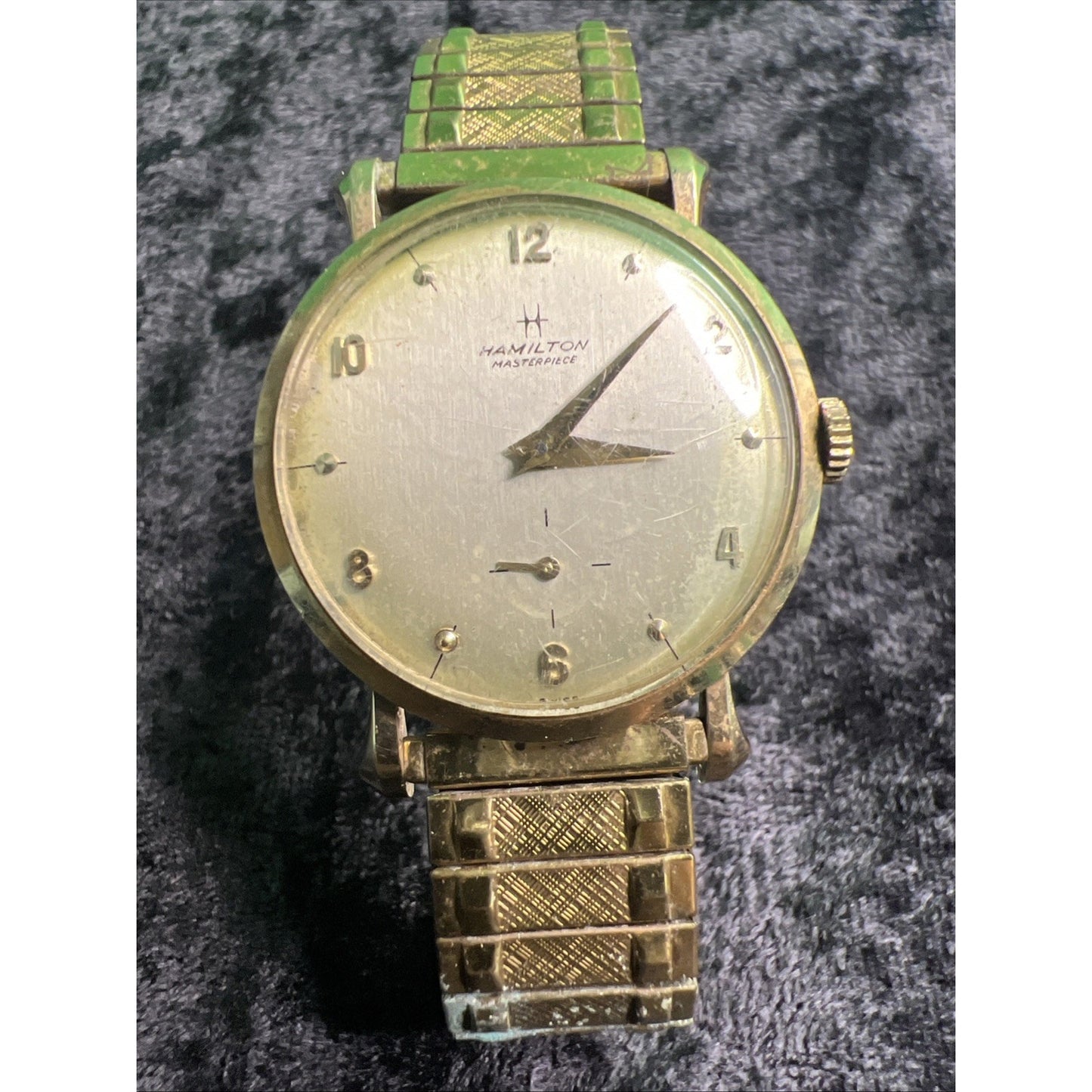 10 KT Gold HAMILTON MASTERPIECE WATCH Award Scott Paper Co For Parts Not Working