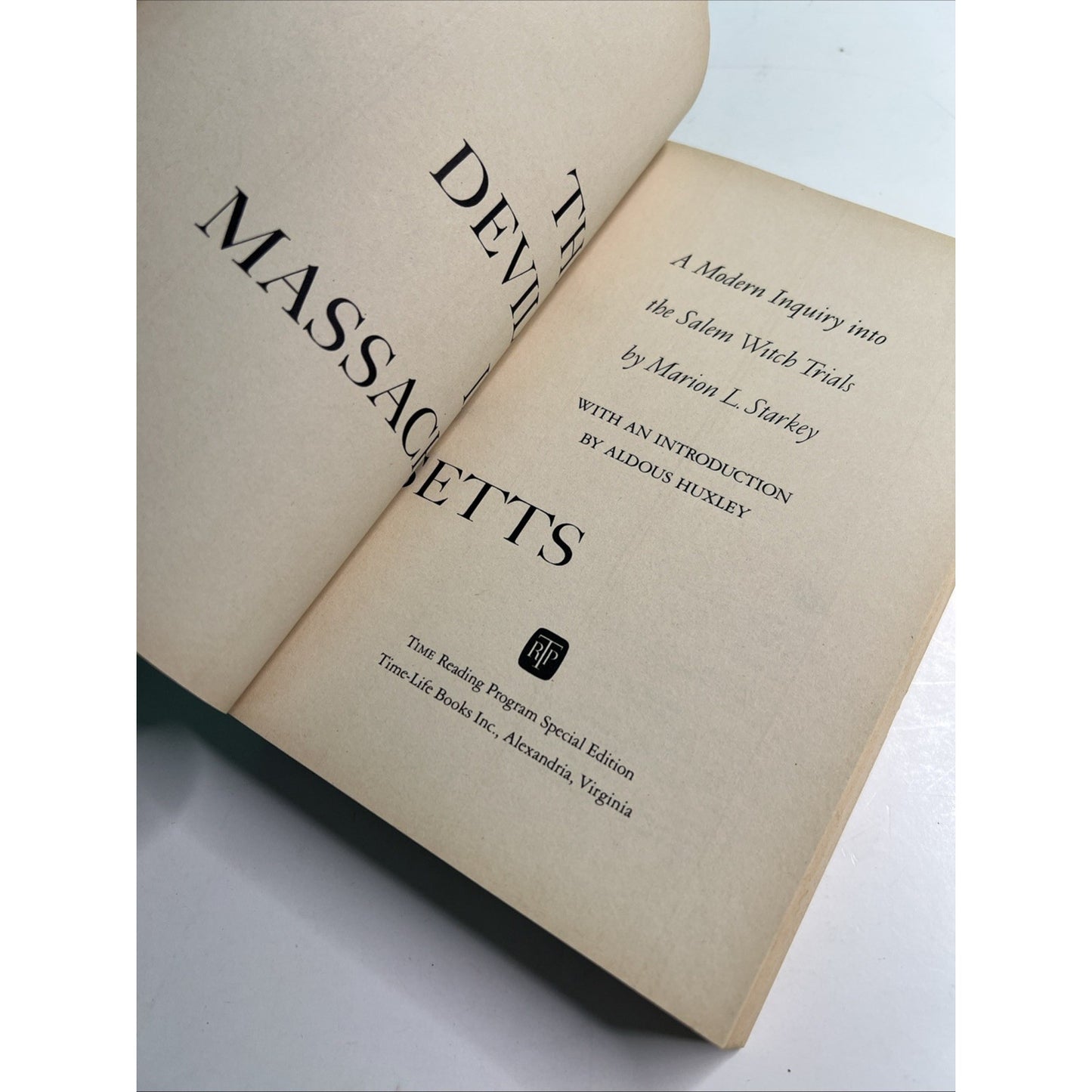 The Devil in Massachusetts History Paperback Book by Marion L. Starkey 1963 1982