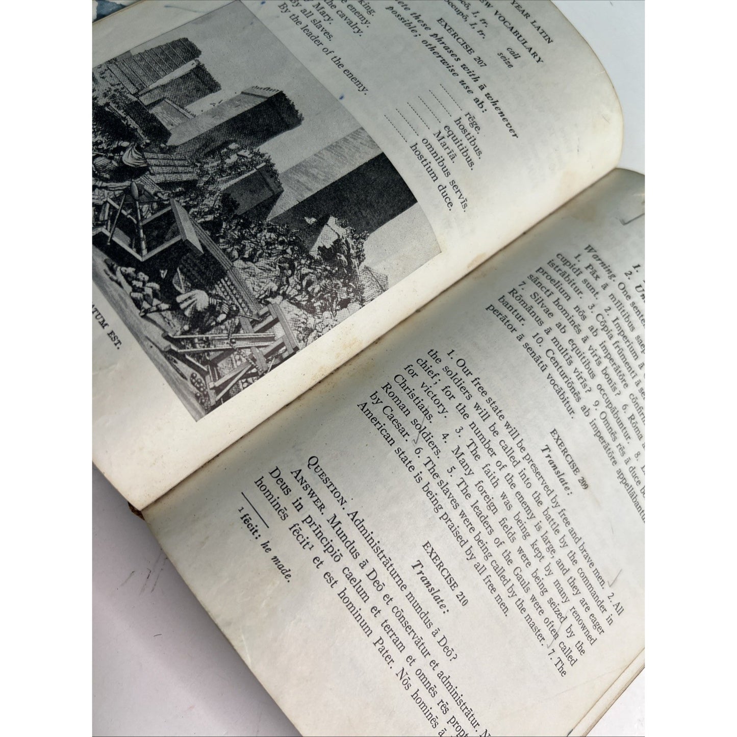 Robert J. Henle First Year Latin 1945 Hardcover Vintage Textbook Damaged