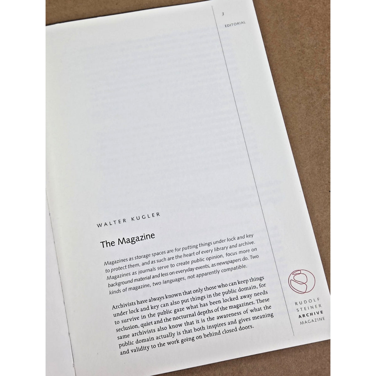 Rudolf Steiner Archivmagazin: Rare Hand-Stitched Anthroposophy Archival Journal