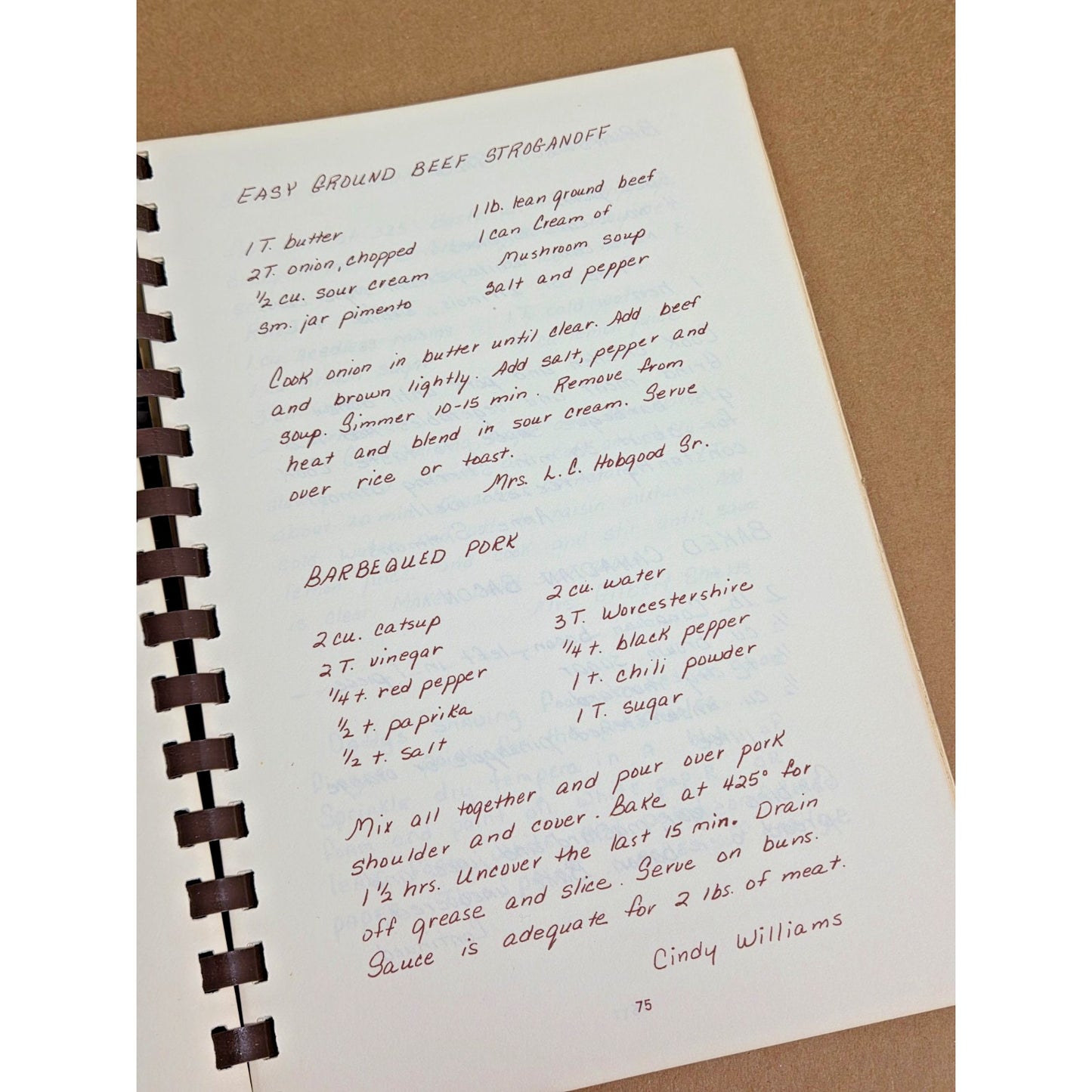 Vintage 1977 Plains Pot-Pourri Cookbook - Jimmy Carter Family Recipes Comb Bound