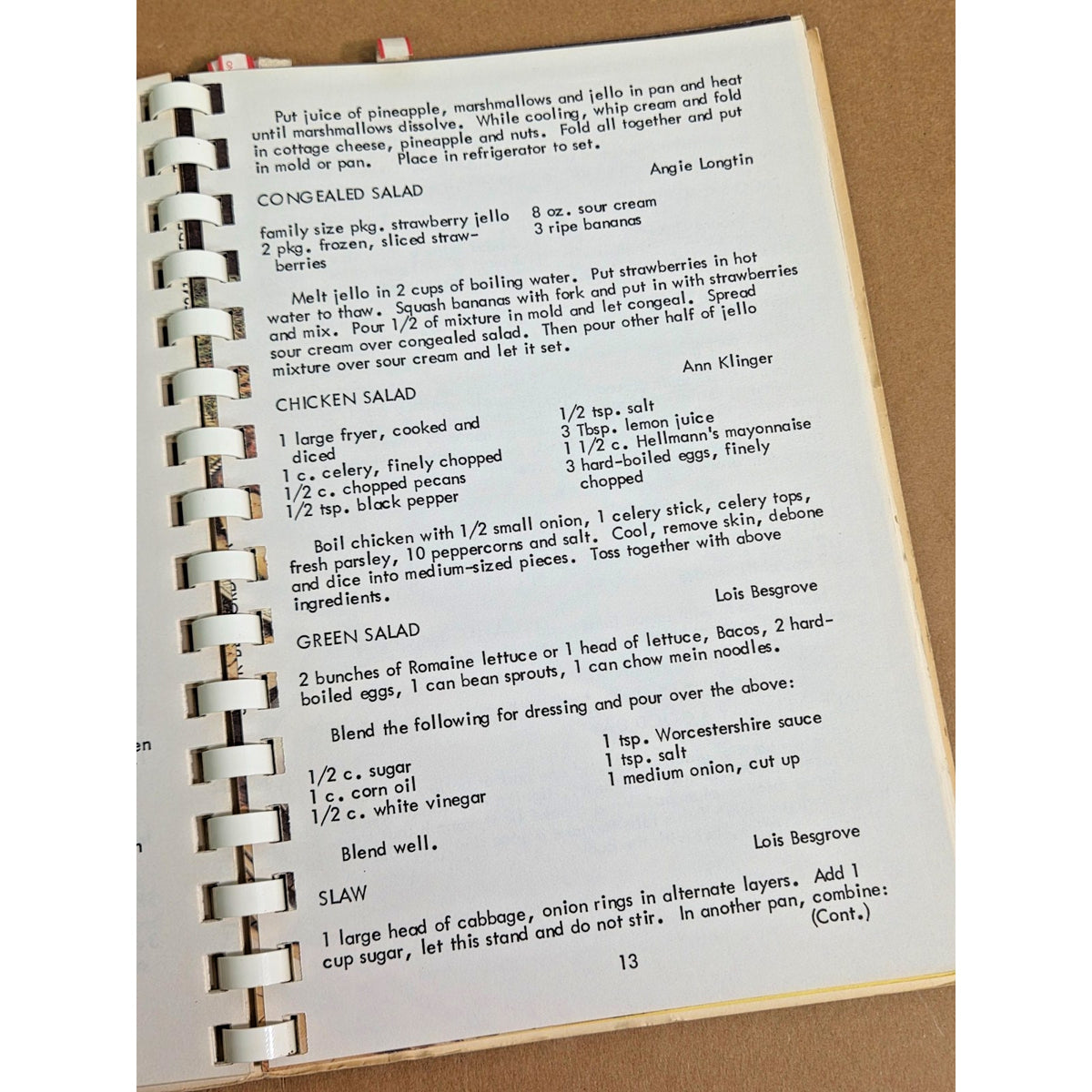 Vintage 1970s Community Cookbook St. Michael's Catholic Church - Spiral Bound