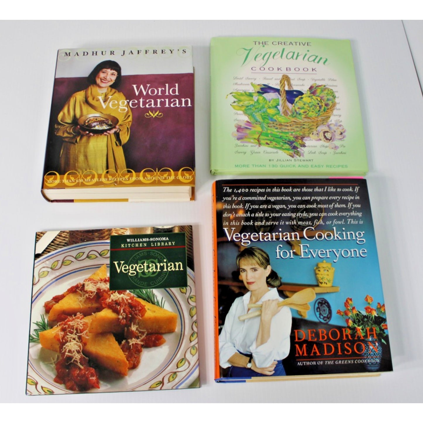4 Healthy Cookbooks: Vegetarian Cooking For Everyone, World Vegetarian, 1990s