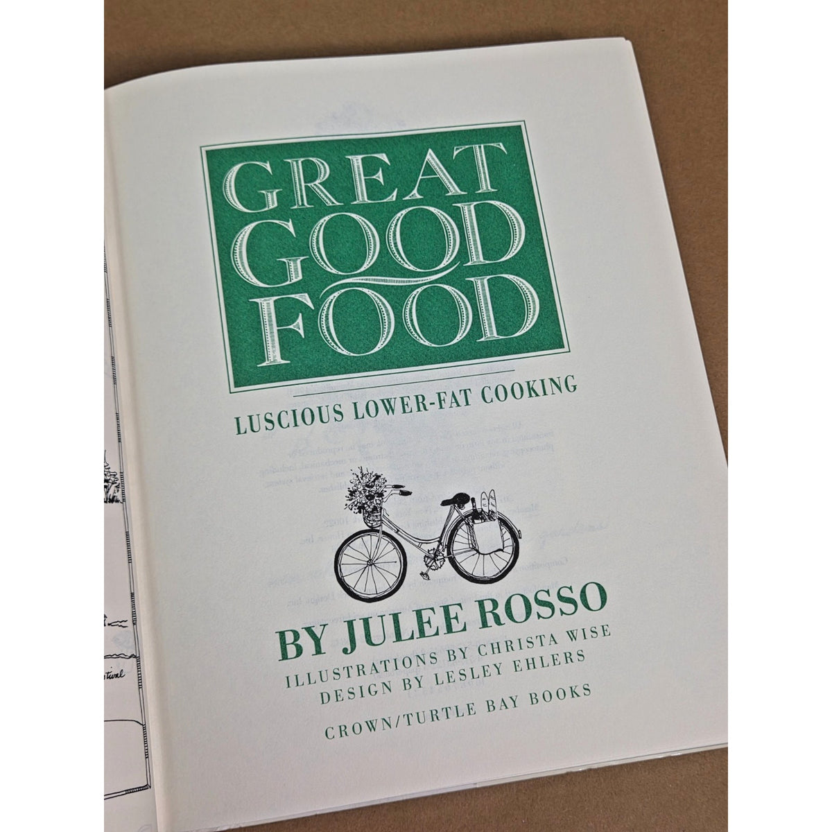 1st Ed 1993 Great Good Food by Julee Rosso - Vintage Silver Palate Cook Book