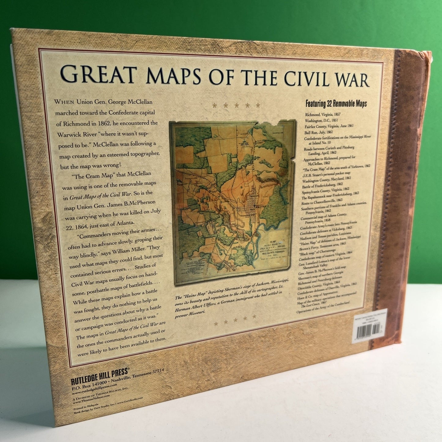 Great Maps Of The Civil War 32 Removable Maps William J. Miller 2004 HC Book