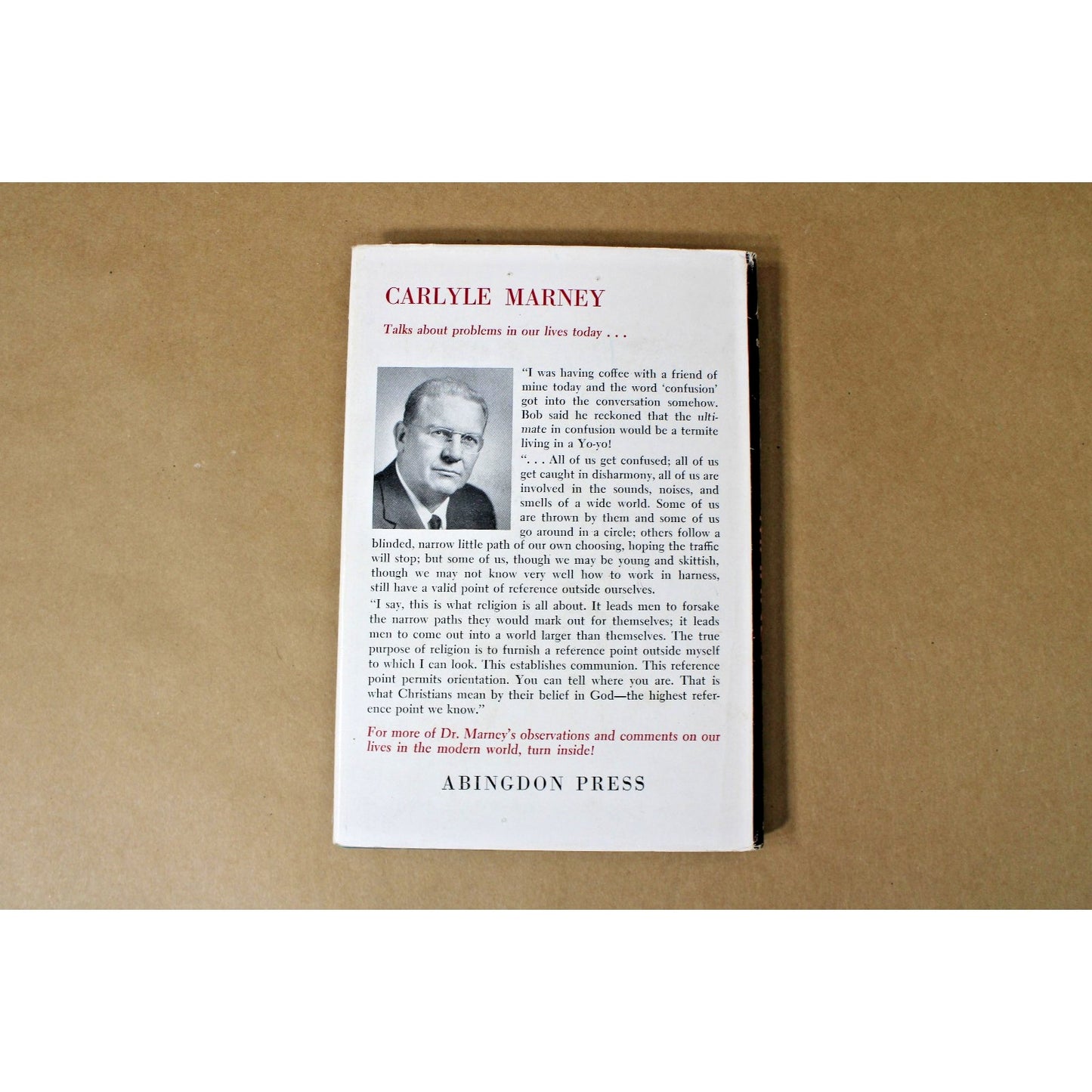 Beggars in Velvet by Carlyle Marney, 1960 TV Pastor, Influental Spiritual Leader