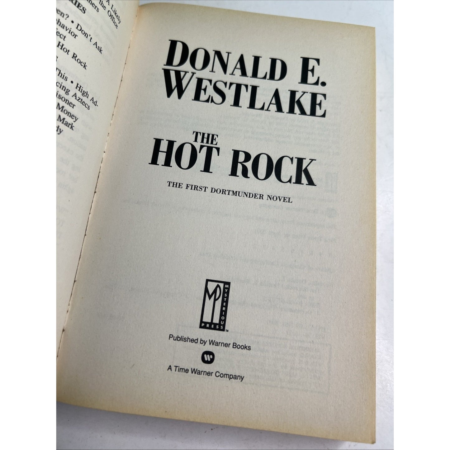 The Hot Rock by Donald E. Westlake 2001 Trade Paperback 1st Dortmunder Novel