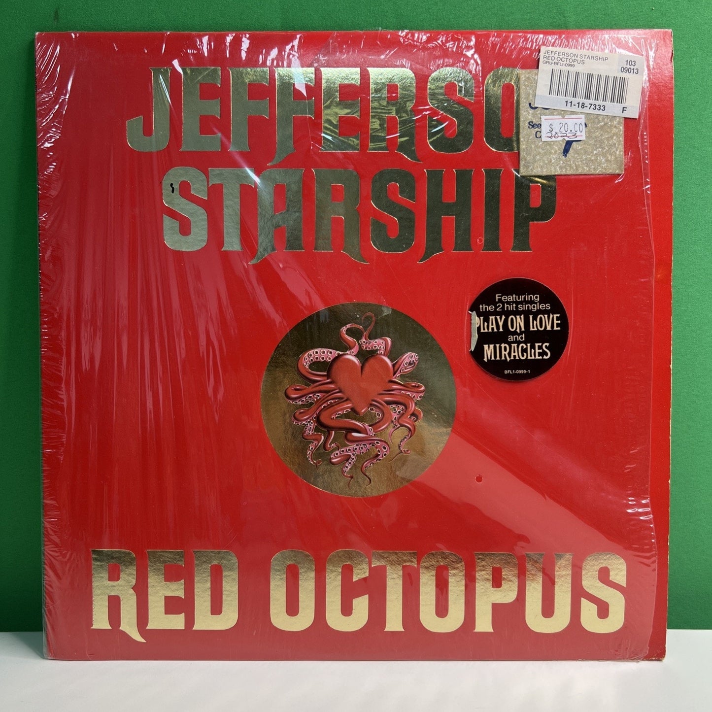 1975 Jefferson Starship Red Octopus LP Record Album Hype Sticker Grace Slick