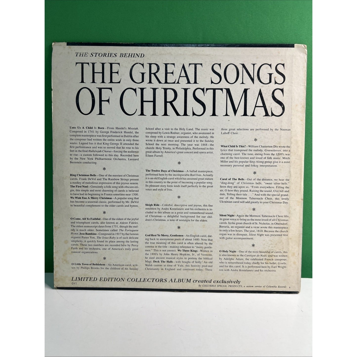 The Stories Behind the Great Songs of Christmas By Ten Artists Columbia Records