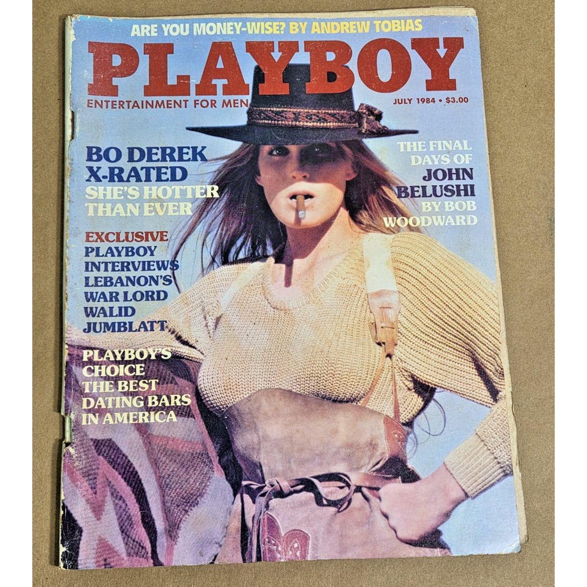 Vintage Playboy July 1984 Bo Derek- John Belushi Bob Woodward Ray Bradbury