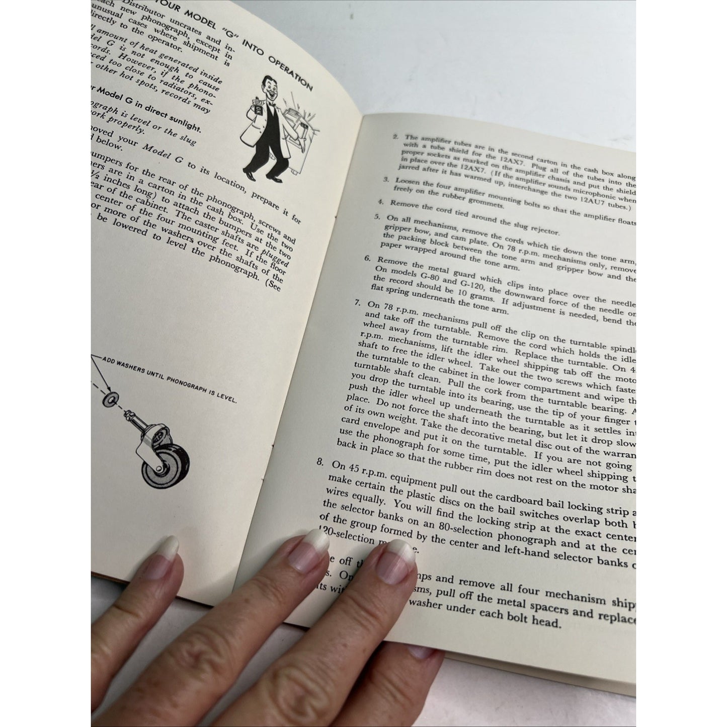 RARE ORIGINAL AMi Model "G" Operators Guide for 40-80-120 Selections Manual