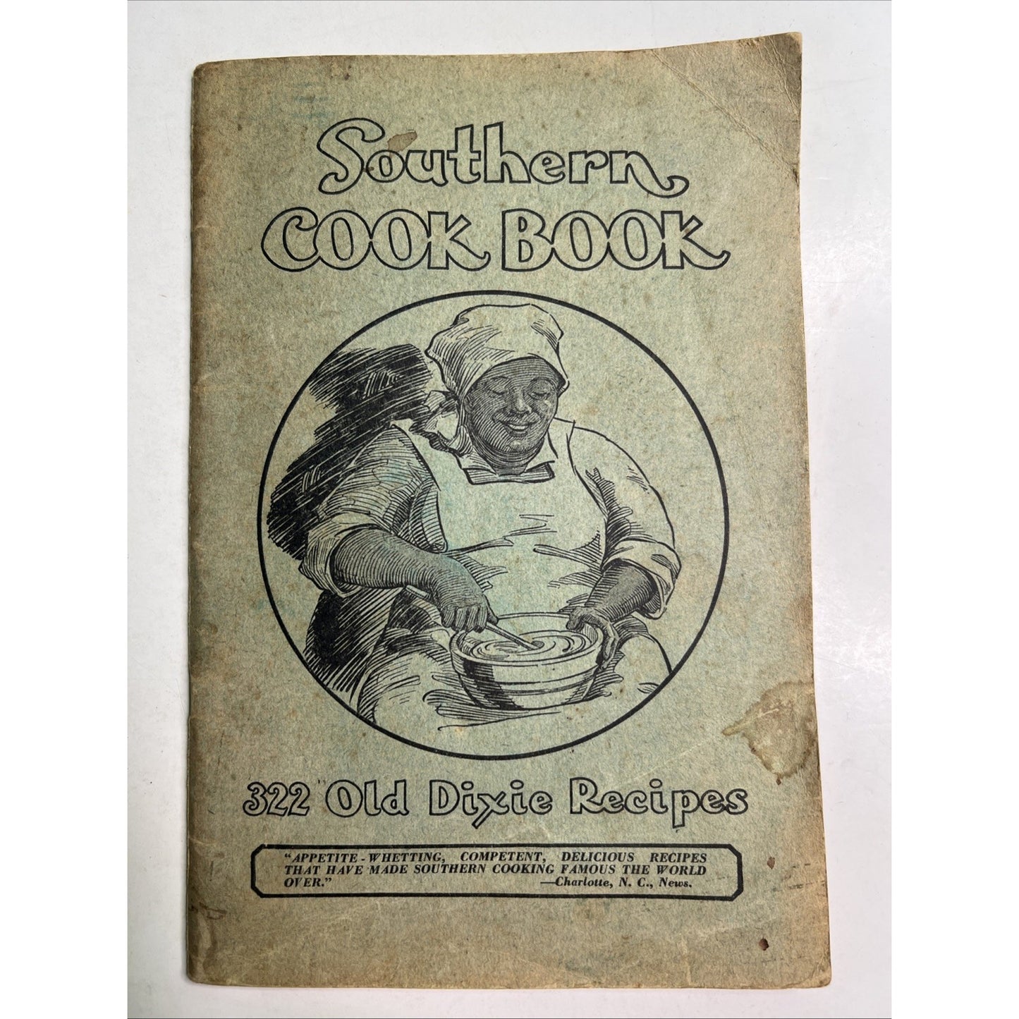 1935 Southern Cook Book 322 Old Dixie Recipes 48 Pages Original PB Illustrated