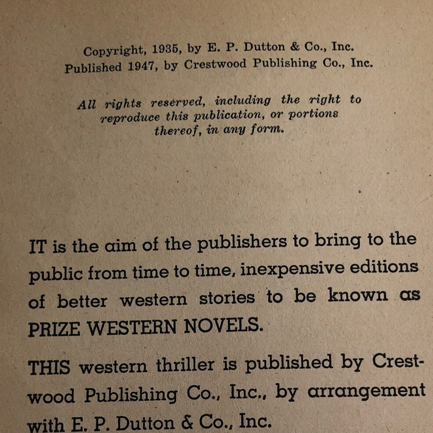 Wolf's Candle by Dane Coolidge 1947 Paperback Reprint Of Original 1935 Western