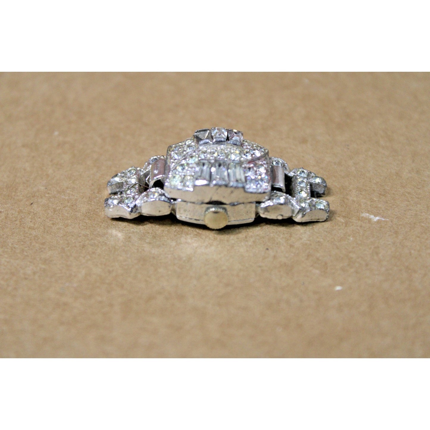 Vintage Women's Bulova Hidden-Face Jeweled Evening Watch for Restoration