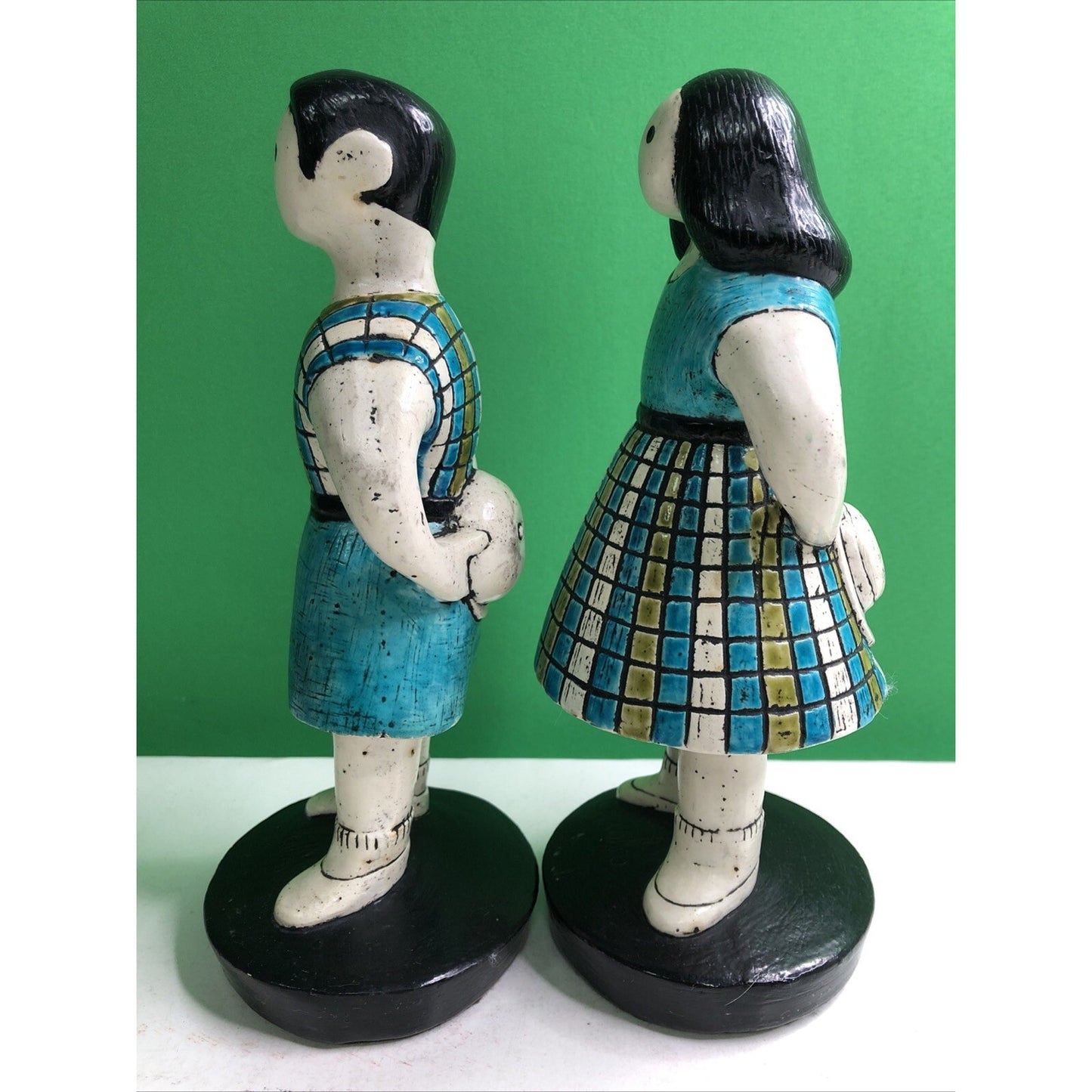Rare Pair MIDCENTURY SYLVIA HOOD ORIGINAL FIGURINES Idyllic Family Boy & Girl